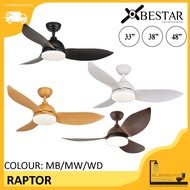 BESTAR RAPTOR DC CEILING FAN WITH LED LIGHT 33/38/48