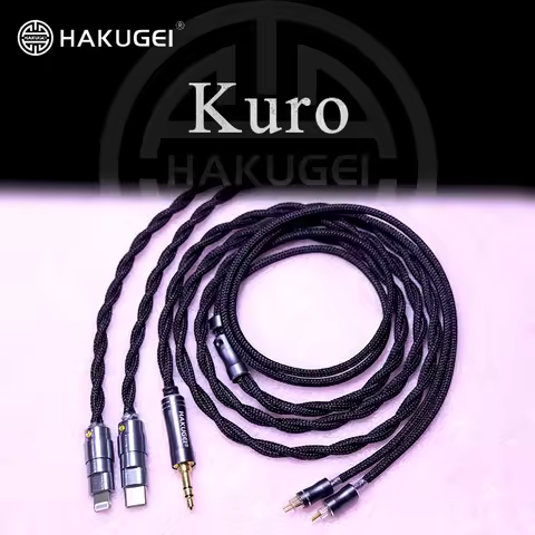 Kuro nylon shielding litz occ copper earphone cable hifi 3.5 ,2.5,4.4, type-c DAC ,lightning DAC