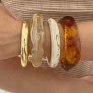 4pcs Vintage Geometric Bangle Bracelet Set, Simple Fashion Bracelets For Women, Suitable For Sisters
