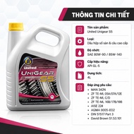 Manual Transmission Oil & United Unigear S5 GL-5 (80W90 / 85W140) 4L Can - Extremely Pressure Resist