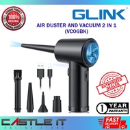 GLINK Compressed Air Duster and Vacuum 3 in 1 Cordless Vacuum Cleaner Handheld Wireless Air Blower D
