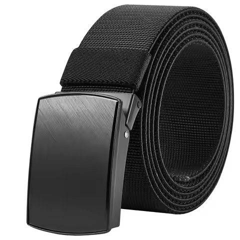 Men Belt Big and tall Black Stretch to 180cm /71inch Toggle Clip Easy to Use Cut to Fit