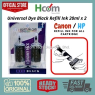 SaintInk Dye Black Universal Economy Pack Refill Ink for Canon / HP Cartridge ( PG-47 PG47 47 680 68