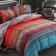 BAIHUI National Style Bohemian Bedding Set Comfortable King Size Bohemian Quilt Cover Pillowcase Sof