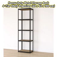 Heavy-Duty Metal Storage Rack – 4-Tier Shelf Organizer (60 x 40 x 180 cm)