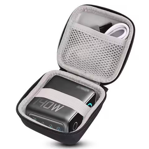 Hard Charger Storage Bag Black EVA Charger Carrying Case Intelligent Digital Display Intelligent Cha