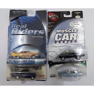 Hotwheels Real Riders '57 Plymouth Fury Roadrunner Kool & Kustom '58 Thunderbird Hotwheels 100% '67 