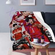 xzx180305  Custom Anime Volleyball Junior Blankets For Beds Sofa Cover Japanese Cartoon Flannel Blanket Home Bed Cover Bedspread 11