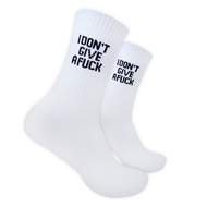 IDGAF White Socks No. C55