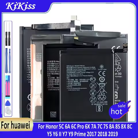 Battery for huawei Honor 5C 6A 6C Pro 6X 7A 7C 7S 8A 8S 8X 8C/Y5 Y6 II Y7 Y9 Prime 2017 2018 2019/no