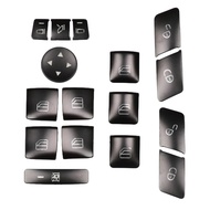 16PCS Car Door Seat Memory Lock Window Glass Lift Button Cover Sticker for Mercedes Benz CLA/GLA/GLK/GLE/CLS/GL/ML/A/B/E