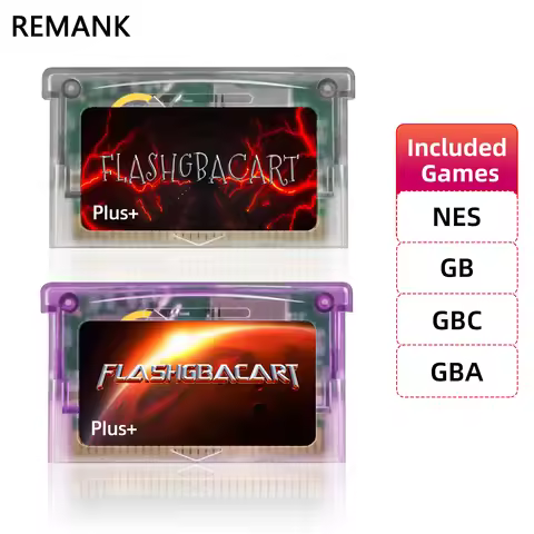 REMANK Flash GBA GBC Cart V1.5 FLASHGBACART 100+Retro Game RTC 1M Super Flash NES V1.5 Included GBA 