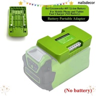 NAILSDECOR Belt Clip, 40V Lithium Portable Battery Adapter Holder, Gifts Multifunctional USB Type-C 