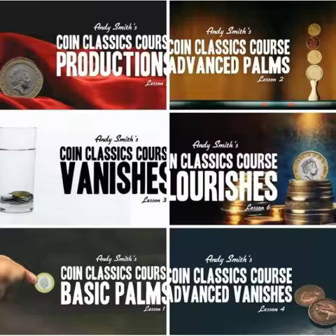 Coin Classics Lesson 1 to 6 by Andy Smith - Magic tricks (Instant Download)