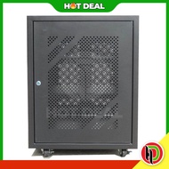 Hotdeal 19" GrowV 9U ( Perforated Door ) Heavy Duty Equipment & Server Floor Stand Rack With Roller 