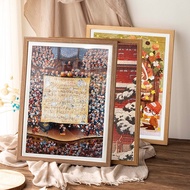 Winter Lamp Puzzle Frame1000Piece50*75Photo frame5002000American Style Frame Mounting Frame Solid Wood Frame