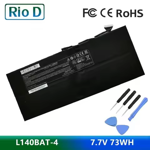 New L140BAT-4 Laptop Battery For CLEVO NS50MU NS51MU 6-87-L140S-72B01 7.7V 9.6AH 73WH 9350mAh Compat