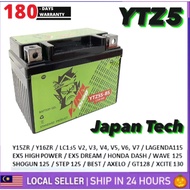 Battery YTZ5S Y15ZR LC135 v2-v8 FZ Ego Avantiz SRL115 EX5 (No Stater) Wave110 Wave125 Dash V1 V2 GEL