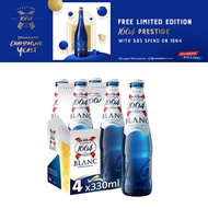 Kronenbourg 1664 Blanc Wheat Beer 330ml Pint Bottle [Bundle of 4]