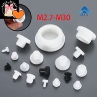 SQitemsKinds 2.7mm-30mm White Rubber Fitting Screw Hole Stopper,Blanking End Cap.Round External Sili