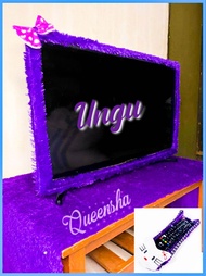 Bando Tv Led 17 - 32 Dan 40 - 43 Inch Terbaru 1 Set Taplak Meja Tv Dan Sarung Remote Bulu Rasfur Tap