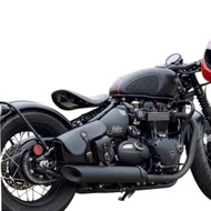 Triumph 馬鞍包（黑色）真皮，適用於摩托車 Speed Master, Bobber