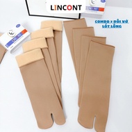 Combo of 7 pairs of Women's socks lined with fleece on fish hooks (30cm), covered with sunscreen to 