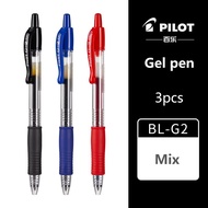 3pcs Japan Pilot Gel Pens Large Capacity BL-G2 0.5/0.7mm Writing Pen Red Blue Black School Office Su