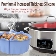 Crock Pot Liners, Silicone Slow Cooker Liners for 6 7 8 Quart, Crock Pot Divider for Oval or Round S