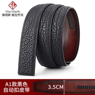 เข็มขัดหนังแท้สำหรับผู้ชาย รุ่น African Top Layer Buffalo Leather Automatic Buckle Business Class แบ