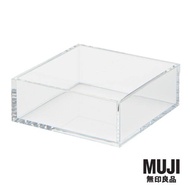 มูจิ กล่องอะคริลิคแบบวางซ้อนกันได้ - MUJI Stackable Acrylic Box Small (W8.4 x D8.4 x H3 cm)