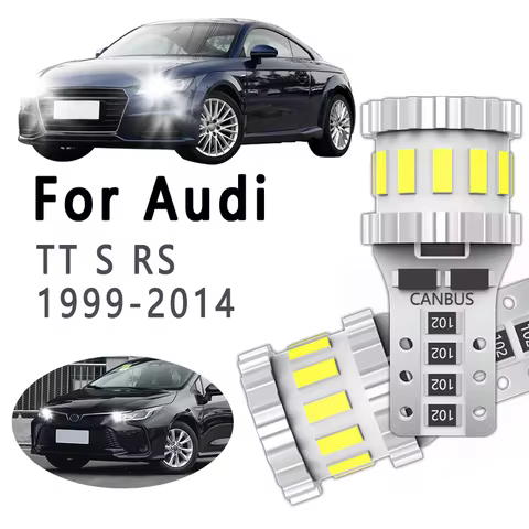 2Pcs T10 Bulbs LED Parking Lamp For Audi TT MK1 MK2 8N 8N3 8N9 8J 8J3 8J9 Coupe Roadster 1999-2014 C
