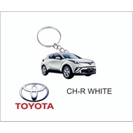 Toyota chr ch-r white keychain 2d