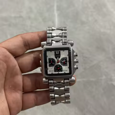 Richtramp's original new non-oakley square large dial waterproof luminous fashion trend men's watch