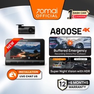 70mai A800SE Dashcam | 4K Resolution | 2 Channel | Built in GPS | Night Vision | ADAS | Type-C