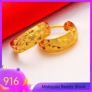 Gold 916 Fashion Original Malaysia Earing Set for Girls Earrings Women Bridal Wedding Jewelry Set Ea