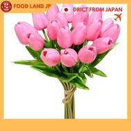 [Direct from Japan]Rurumi Tulip Artificial Flower, set of 20 fake flowers, artificial flowers, silk flowers, artificial flowers, Mother's Day gift, interior decoration, wedding decoration (pink)