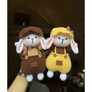 **Handmade Crochet Long Ear Tang Rabbit - Unique 8/3 Gift & Meaningful**