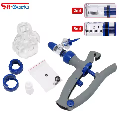 1/2/5ml Syringe Gun With Scale Veterinary Vaccine Continuous Syringe for Chicken Duck Pig Cow Veteri