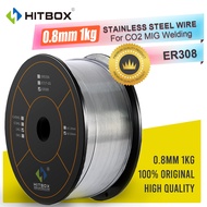 HITBOX ลวดเชื่อม MIG ลวดสแตนเลส ลวดเชื่อมอลูมิเนียม ลวดแกนฟลักซ์ หนัก 0.5kg 1kg Flux Core ขนาด 0.8 1.0 ลวดเชื่อมไม่ใช้แก๊ส ไม่ใช้แก๊ส CO2