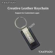 GAC Creative leather keychain Laser metal patterm GS3 GS4 GS8 S7