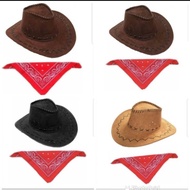Ranch Cowboy Hat Scart Cowboy Hat Set Ranch Cowboy Hat Costume