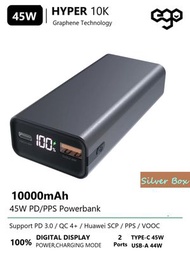 ego - EGO Hyper10K 石墨稀 10000mah 45W 行動電源 (灰色)