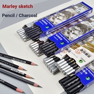 Marley Sketch Painting Pencil Soft Medium Hard Charcoal Sketch Set 2b 4b 6B 8B 14B Drawing Pencil