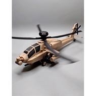 FDM 3D Printed Apache Helicopter Model – Hand Assembled, Rotating Propeller