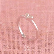 Pretty Moment Silver Ring Small Heart Minimal Free Size Gift