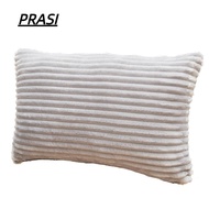 PRASI Cushion Cover, Soft Flannel 30*50cm Pillow Cover,  Rectangular Striped Cushion Cover Home Deco