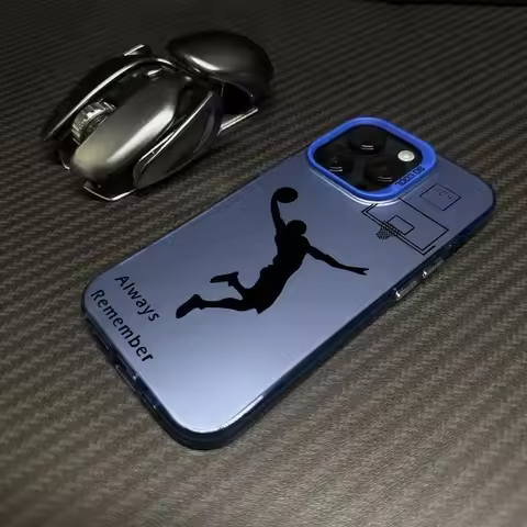 Basketball Phone Case for iPhone 16 15 14 13 Pro 12 11 Pro Xs X XR Max 8 7 SE Laser Hard PC+TPU Case