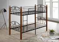 NATHAN Double Decker With Wood /Size Single/Super base / Single Metal Bed Frame/Mattress /Katil Doub