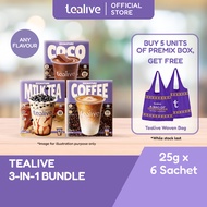 Tealive 3-in-1 Instant Drinks (All Flavours in One)